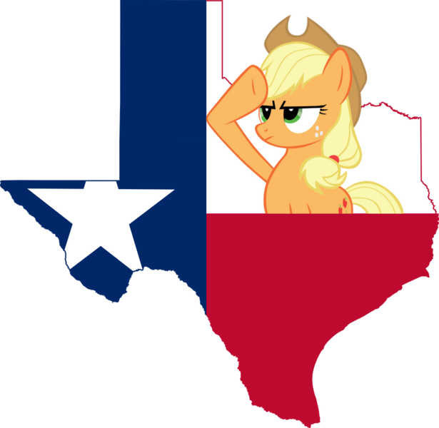 Size: 900x878 | Tagged: safe, artist:darthvader447, derpibooru import, applejack, earth pony, pony, applejack's hat, cowboy hat, female, flag, freckles, hat, image, mare, png, salute, simple background, solo, stars, texas, transparent background, united states