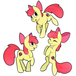 Size: 2795x2795 | Tagged: safe, artist:kabbiie, derpibooru import, apple bloom, earth pony, pony, apple bloom's bow, bow, eyes closed, female, filly, foal, hair bow, high res, image, multeity, open mouth, open smile, png, simple background, smiling, sticker, sticker set, white background