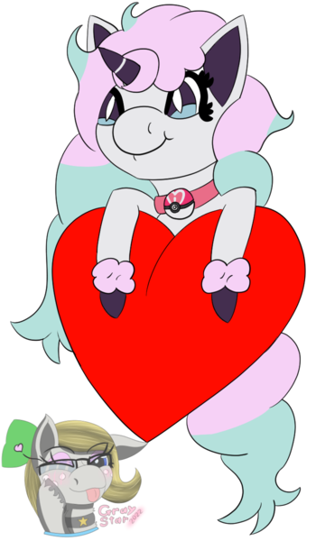 Size: 700x1200 | Tagged: safe, artist:gray star, derpibooru import, galarian ponyta, ponyta, collar, derpibooru exclusive, happy, heart, icon, image, one ear down, png, pokémon, simple background, tongue out, transparent background