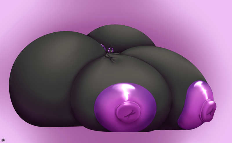 Size: 9600x5954 | Tagged: questionable, artist:09hankris, artist:blues64, derpibooru import, oc, oc:joliette, anthro, changeling, absurd resolution, areola, big areola, big breasts, breasts, butt, changeling oc, digital art, erect nipples, female, gift art, horn, huge breasts, huge butt, hyper, hyper areola, hyper breasts, hyper butt, hyper nipples, image, impossibly large areola, impossibly large breasts, impossibly large butt, impossibly large nipples, large butt, nipples, nudity, png, purple changeling, simple background, solo, tail