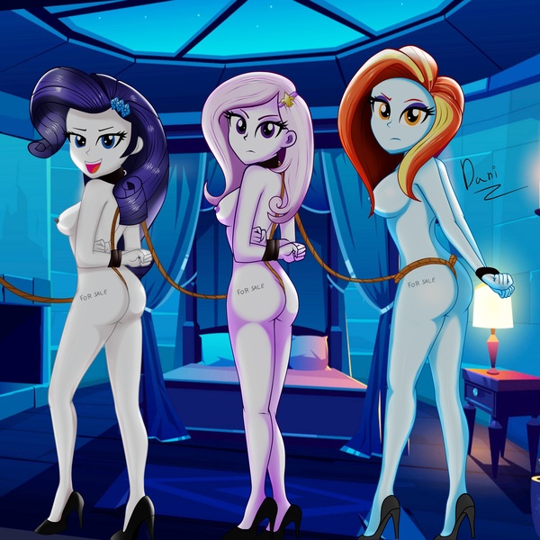 Size: 3000x3000 | Tagged: questionable, artist:danielitamlp, derpibooru import, fleur-de-lis, rarity, sassy saddles, equestria girls, assy saddles, auction, bed, bedroom, bondage, bound together, bound wrists, breasts, busty fleur-de-lis, busty rarity, busty sassy saddles, butt, clothes, commission, commissioner:branagain, equestria girls-ified, female, females only, fleur-de-rriere, for sale, frown, hairclip, high heels, image, jpeg, lamp, looking at you, nipples, nudity, rearity, rope, rope bondage, sexy, shoes, shoes only, sideass, sideboob, slave, smiling, stupid sexy fleur-de-lis, stupid sexy rarity, sultry, trio, trio female, unamused