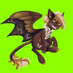 Size: 1773x1773 | Tagged: safe, artist:neonbugzz, derpibooru import, pony, angry, art trade, dragon wings, image, jpeg, solo, wings