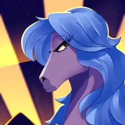 Size: 2300x2300 | Tagged: safe, artist:maren, derpibooru import, horse, bedroom eyes, centaurworld, horse (centaurworld), image, netflix, png, solo, species swap, voice actor joke