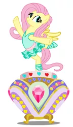 Size: 774x1348 | Tagged: safe, artist:cheerful9, derpibooru import, fluttershy, pegasus, pony, a royal problem, arabesque, arms spread out, ballerina, ballet, ballet slippers, clothes, cute, flower, flutterina, image, music box, on one hoof, png, pose, shyabetes, tutu