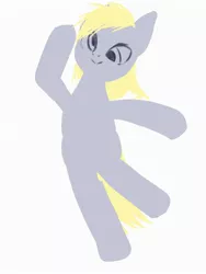 Size: 1536x2048 | Tagged: safe, artist:_grouch_, derpibooru import, derpy hooves, pegasus, pony, bipedal, female, image, jpeg, mare, no outlines, pose, simple background, solo, white background