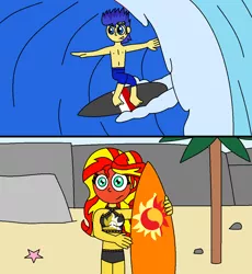 Size: 1064x1158 | Tagged: safe, artist:alonso1711, derpibooru import, flash sentry, sunset shimmer, equestria girls, female, flashimmer, image, male, png, shipping, straight