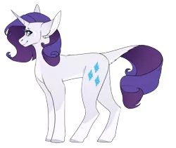 Size: 2072x1745 | Tagged: safe, artist:erroremma, derpibooru import, rarity, pony, unicorn, image, looking at you, png, redesign, smiling, solo