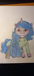 Size: 1800x4000 | Tagged: safe, derpibooru import, izzy moonbow, unicorn, blue hair, boots, bracelet, clothes, drawing, fanart, g5, happy, hooves, horn, image, jewelry, jpeg, medic, paper, poland, polish, pouch, private, red cross, shoes, soldier, solo, standing, uniform, world war ii