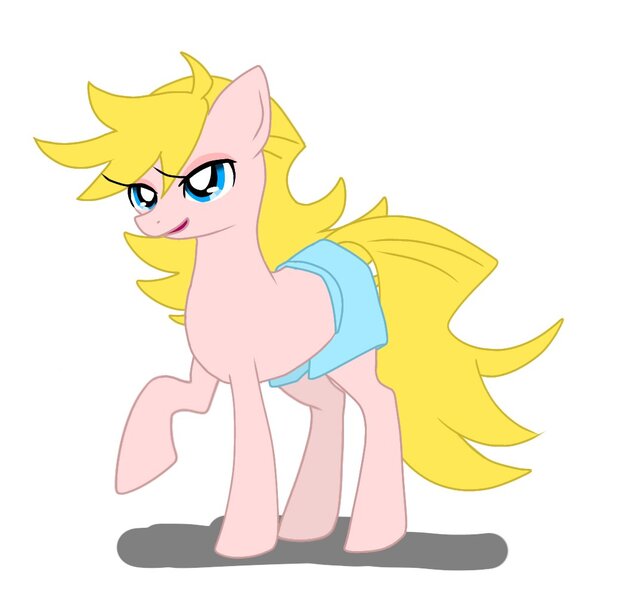 Size: 1080x1006 | Tagged: safe, artist:namaenonaipony, derpibooru import, ponified, earth pony, pony, image, jpeg, panty anarchy, panty and stocking with garterbelt, simple background, white background