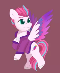 Size: 2000x2400 | Tagged: safe, artist:pipp_petal, derpibooru import, zipp storm, pegasus, pony, cute, g5, image, png, smiling, solo, spread wings, wings