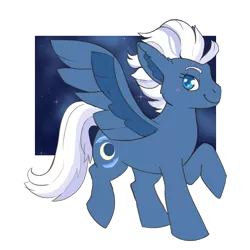 Size: 2000x2000 | Tagged: safe, artist:cinnamonsparx, derpibooru import, night glider, pegasus, pony, colored pupils, ear fluff, februpony, female, high res, hooves, image, mare, png, raised hoof, smiling, solo, spread wings, tail, wings