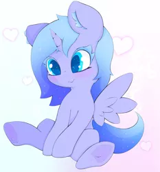 Size: 3823x4096 | Tagged: safe, artist:zokkili, derpibooru import, princess luna, alicorn, pony, female, filly, foal, gradient background, heart, image, jpeg, woona, younger