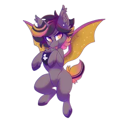 Size: 2000x2000 | Tagged: safe, artist:star-theft, derpibooru import, oc, alicorn, bat pony, bat pony alicorn, pony, bat wings, horn, image, png, simple background, solo, tongue out, transparent background, wings