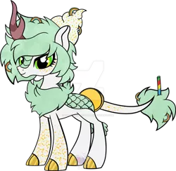 Size: 1280x1250 | Tagged: safe, artist:pure-blue-heart, derpibooru import, oc, kirin, original species, adoptable, closed species, cocktail colt, freckles, image, png, simple background, transparent background