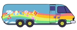 Size: 748x296 | Tagged: safe, artist:thatradhedgehog, derpibooru import, applejack, fluttershy, pinkie pie, rainbow dash, rarity, sunset shimmer, twilight sparkle, equestria girls, gmc motorhome, image, motorhome, no pony, png, the rainbooms, tour van, van, vehicle