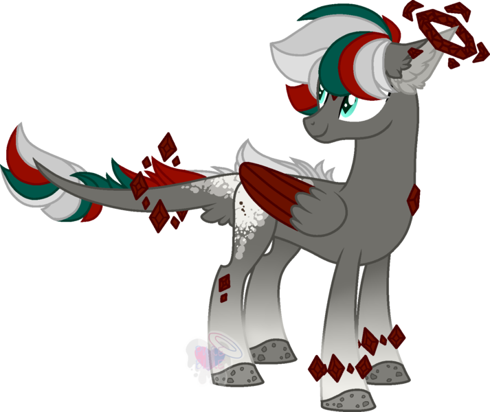 Size: 1633x1374 | Tagged: safe, artist:pure-blue-heart, derpibooru import, oc, oc:pepper flake, original species, pony, closed species, gemstone pony, gemstones, image, male, png, ruby, stallion