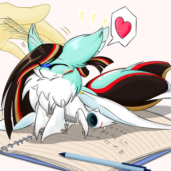 Size: 4096x4096 | Tagged: safe, artist:zemlya, derpibooru import, oc, unofficial characters only, insect, moth, original species, plane pony, pony, book, heart, image, japanese, jpeg, moon runes, one eyed, pen, petting, plane, simple background, white background