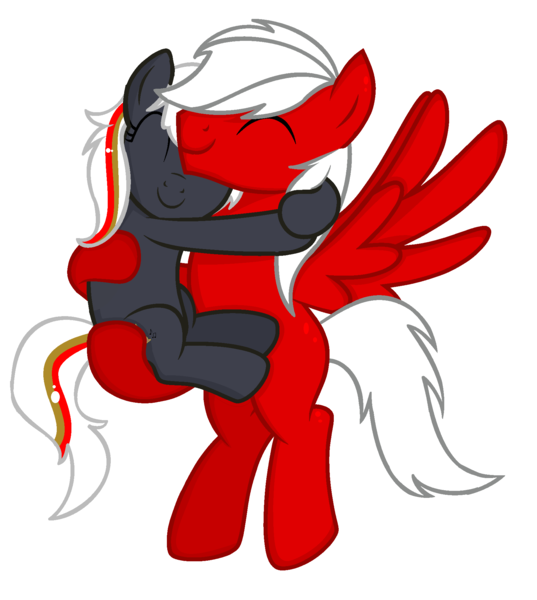 Size: 1760x1968 | Tagged: safe, artist:yulianapie26, derpibooru import, oc, unofficial characters only, earth pony, pegasus, pony, base used, duo, earth pony oc, female, holding a pony, hug, image, male, mare, oc x oc, pegasus oc, png, shipping, simple background, smiling, stallion, white background, wings