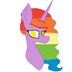 Size: 700x700 | Tagged: safe, artist:princessmoonlight, derpibooru import, oc, oc:moonlight stars, unofficial characters only, alicorn, bust, horn, image, looking at you, multicolored hair, png, rainbow hair, simple background, solo, transparent background