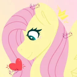 Size: 1280x1280 | Tagged: safe, artist:katelynleeann42, derpibooru import, fluttershy, pony, bust, februpony, image, jpeg, portrait, solo