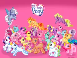 Size: 1024x768 | Tagged: safe, derpibooru import, official, apple spice, bow tie (g3), bowtie (g3), cherry blossom (g3), coconut cream, coconut grove, cotton candy (g3), daisyjo, gem blossom, minty, pinkie pie (g3), rainbow dash (g3), rarity (g3), royal bouquet, silver glow, skywishes, sparkleworks, sunny daze (g3), thistle whistle, tiddlywink, tra-la-la, triple treat, tulip twinkle, twinkle twirl, wysteria, breezie, earth pony, pegasus, pony, unicorn, 2000s, 2007, adorablossom, bipedal, bumblesweet (g3), coconut cute, cute, cutewishes, diabreezies, doseydotes (g3), female, flying, friends, g3, g3 bumbledorable, g3 cherrydorable, g3 cottoncandybetes, g3 dashabetes, g3 dawwsyjo, g3 dazeabetes, g3 diapinkes, g3 doseybetes, g3 raribetes, g3 silverbetes, g3 tieabetes, g3betes, group, groveabetes, heart, heart hoof, image, jumping, leaping, mare, mintabetes, my little pony, my little pony logo, pink background, png, running, simple background, sparklebetes, spiceabetes, sunny scent pony, thistlebetes, tiddlybetes, tralalabetes, triplebetes, tulipabetes, twinkledorable, wysteriadorable