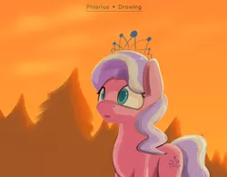 Size: 3200x2500 | Tagged: safe, artist:phlerius, derpibooru import, diamond tiara, earth pony, pony, art, digital art, forest, image, png, solo, tree