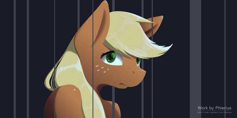 Size: 4000x2000 | Tagged: safe, artist:phlerius, derpibooru import, applejack, pony, bust, digital art, image, png, portrait, solo