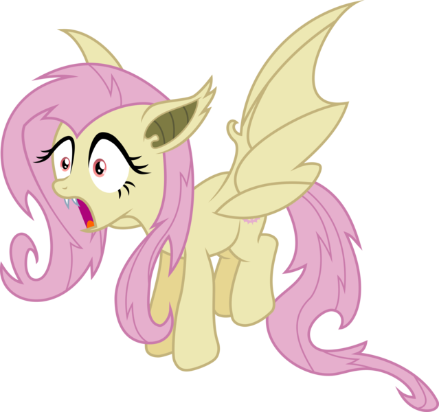 Size: 4263x4000 | Tagged: safe, artist:dasprid, derpibooru import, fluttershy, bat pony, bats!, season 4, absurd resolution, bat ponified, fangs, flutterbat, image, open mouth, png, race swap, simple background, solo, transparent background, vector