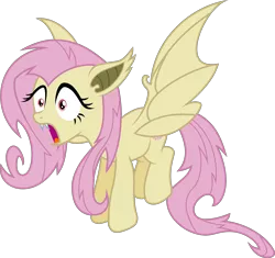 Size: 4263x4000 | Tagged: safe, artist:dasprid, derpibooru import, fluttershy, bat pony, bats!, season 4, absurd resolution, bat ponified, fangs, flutterbat, image, open mouth, png, race swap, simple background, solo, transparent background, vector