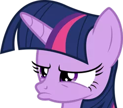 Size: 2609x2299 | Tagged: safe, artist:dasprid, derpibooru import, twilight sparkle, pony, season 4, testing testing 1-2-3, .svg available, female, high res, image, mare, png, simple background, transparent background, twilight is not amused, unamused, vector