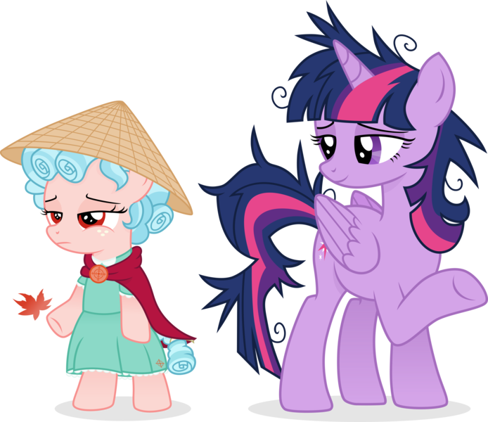 Size: 3789x3275 | Tagged: safe, artist:cirillaq, derpibooru import, cozy glow, twilight sparkle, twilight sparkle (alicorn), alicorn, pony, bipedal, conical hat, hat, image, png, simple background, transparent background, twilight snapple, vector