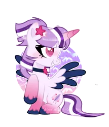 Size: 2186x2542 | Tagged: safe, artist:moonnightshadow-mlp, derpibooru import, oc, alicorn, pony, colored wings, female, image, mare, png, simple background, solo, transparent background, two toned wings, wings