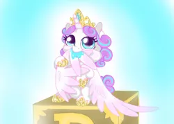 Size: 869x621 | Tagged: safe, artist:razledazle, derpibooru import, princess flurry heart, alicorn, pony, female, filly, foal, hoof shoes, image, jewelry, jpeg, solo, tiara