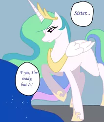 Size: 600x704 | Tagged: safe, artist:lightybulb, derpibooru import, princess celestia, princess luna, alicorn, pony, series:arc 1, duo, duo female, female, image, jpeg, mare, offscreen character