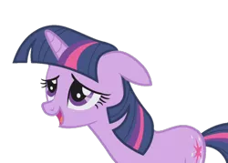 Size: 1006x720 | Tagged: safe, derpibooru import, edit, edited screencap, screencap, twilight sparkle, pony, unicorn, applebuck season, season 1, background removed, female, floppy ears, horn, image, mare, not a vector, open mouth, open smile, png, simple background, smiling, solo, transparent background, unicorn twilight