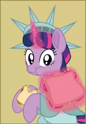 Size: 1944x2792 | Tagged: safe, artist:povitato, derpibooru import, twilight sparkle, eating, food, image, looking at you, magic, png, sandwich, solo, telekinesis