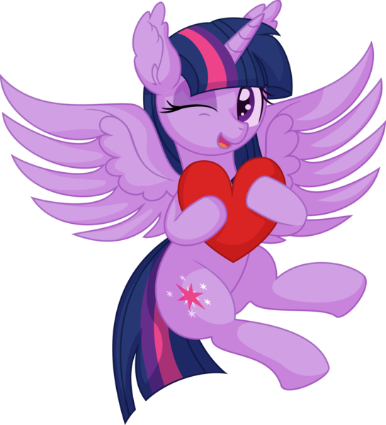 Size: 6214x6835 | Tagged: safe, artist:cyanlightning, derpibooru import, twilight sparkle, alicorn, pony, .svg available, absurd resolution, female, heart, heart pillow, image, looking at you, mare, pillow, png, simple background, smiling, solo, transparent background, vector