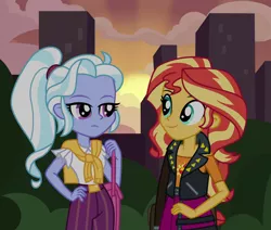 Size: 1024x867 | Tagged: safe, artist:emeraldblast63, artist:limedazzle, derpibooru import, sugarcoat, sunset shimmer, comic:the tale of two sunsets, equestria girls, image, jpeg