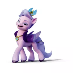 Size: 768x768 | Tagged: safe, derpibooru import, official, queen haven, pegasus, pony, my little pony: a new generation, 3d, beautiful, color correction, confident, crown, g5, image, jewelry, looking at you, necklace, png, queen, regalia, simple background, smug, walking, white background