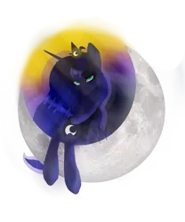 Size: 2000x2400 | Tagged: safe, artist:peachyminnie, derpibooru import, princess luna, alicorn, pony, bust, crescent moon, female, image, jewelry, mare, moon, peytral, png, simple background, solo, tangible heavenly object, tiara, transparent background, transparent moon