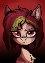 Size: 2500x3500 | Tagged: safe, artist:tatykin, derpibooru import, oc, oc:helemaranth, unofficial characters only, pegasus, pony, bust, digital art, image, jpeg, looking at you, pegasus oc, portrait, solo, wings