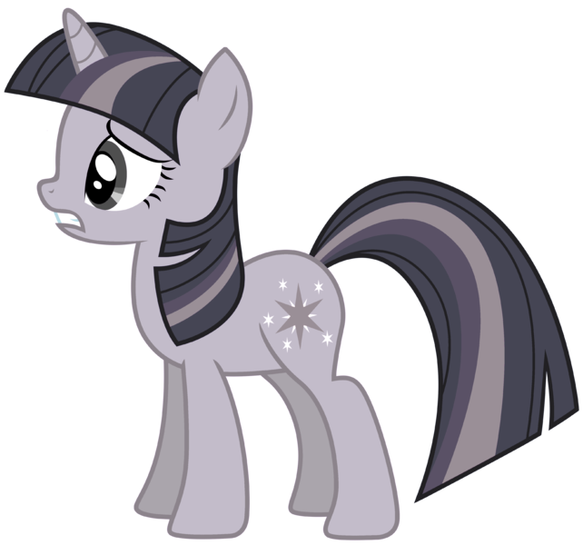 Size: 3752x3509 | Tagged: safe, artist:estories, artist:wardex101, derpibooru import, edit, twilight sparkle, pony, unicorn, discorded, discorded twilight, image, png, sad, simple background, transparent background, twilight tragedy, unicorn twilight, vector