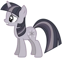 Size: 3752x3509 | Tagged: safe, artist:estories, artist:wardex101, derpibooru import, edit, twilight sparkle, pony, unicorn, discorded, discorded twilight, image, png, sad, simple background, transparent background, twilight tragedy, unicorn twilight, vector