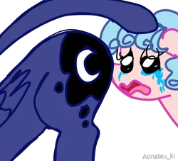 Size: 3700x3356 | Tagged: suggestive, artist:aonatsu_ki, derpibooru import, cozy glow, princess luna, alicorn, pegasus, pony, comic:cozy gate abused, 1000 hours in ms paint, :s, abuse, age difference, butt, cozybuse, cozysub, crying, face down ass up, female, femdom, femsub, filly, floppy ears, foal, foalcon, folded wings, image, imminent cunnilingus, imminent oral, imminent sex, implied rape, lunadom, mare, moonbutt, open mouth, plot, png, simple background, submissive, transparent background, underage, wavy mouth, wings