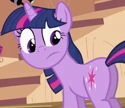 Size: 1418x1223 | Tagged: safe, derpibooru import, screencap, twilight sparkle, unicorn, lesson zero, season 2, butt, cropped, golden oaks library, image, library, plot, png, solo, twibutt, unicorn twilight