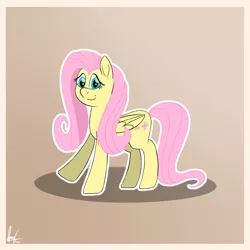 Size: 2400x2400 | Tagged: safe, artist:habiepon3, derpibooru import, fluttershy, pegasus, pony, cute, female, high res, image, looking at you, mare, png, shyabetes, simple background, smiling, smiling at you, solo