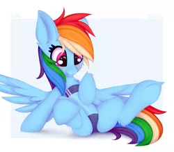 Size: 1393x1220 | Tagged: suggestive, artist:omi, derpibooru import, rainbow dash, pegasus, pony, blushing, clothes, female, gris swimsuit, image, my little pony, one-piece swimsuit, png, see-through, smiling, solo, swimsuit