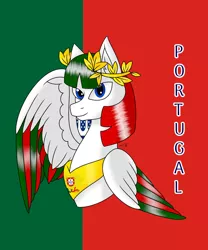 Size: 1280x1536 | Tagged: safe, artist:hiroultimate, derpibooru import, oc, ponified, pony, flag, image, jpeg, nation ponies, portugal, solo