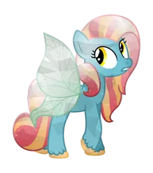 Size: 838x953 | Tagged: safe, artist:meteor-spark, derpibooru import, oc, oc:crystal fable, crystal pony, pony, butterfly wings, crystallized, female, highlights, image, looking up, mare, png, simple background, striped mane, striped tail, tail, transparent background, unshorn fetlocks, vector, wings