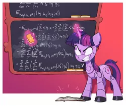 Size: 1200x1007 | Tagged: safe, artist:fanzeem, derpibooru import, twilight sparkle, pony, robot, robot pony, unicorn, angry, female, image, jpeg, math, roboticization, solo, twibot, unicorn twilight